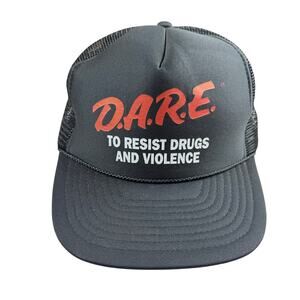 Vintage DARE Snapback Trucker Hat - 90s
